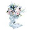 装飾的な花ブライダルスローロマンチックセレモニーパーティーバックグラウンド多機能のための装飾花シルクウェディングブーケ