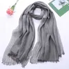 Parei di grandi dimensioni nero retro cotone lino sciarpa da uomo estate impermeabile da donna autunno foulard scialle da donna Stoll foulard da uomo 24325