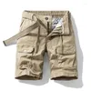 Men's Shorts Summer Overalls Pants High-End Multi-Pocket Mountaineering Outdoor Casual Large Size Elastic Waist