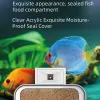 Feeder KKMOON Automatic Fish Feeder Aquarium Goldfish Feeder 100ML Large Capacity Smart Timing Fish Feeder WiFi APP Remote Control