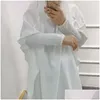 Etniska kläder Kvinnor Bönplagg 2 Piece Set 2024 Ramadan Eid Hooded Khimar Abayas Islamic Abaya Hijab Dress Niqab Kaftan Robe Dro OT25C