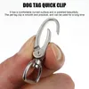 Dog Apparel Button Pet Tag Clip Small Buckle Clips For Collar Snap Hook Zinc Alloy Collars Stainless Steel
