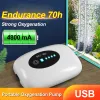 Tillbehör Portable Aquarium Air Pump EnergySaving USB Laddningsbar syrepump med en/dubbla uttag för Fish Tank Silent Operation