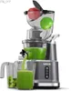 Juicers SiFENE cold press juicer large mouth 83mm open full slow speed juicer easy to clean high yield free of bisphenol A grayL2403