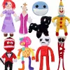 Kuddar söta pomni jax plysch den fantastiska digitala cirkusen peluche doll anime clown plushie kawaii tecknad fylld kudde leksak för barn gåva