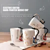 Tasses Musician's Coffee 10 dessins créatifs tasse de guitare électrique Heartbea jeune et affamé