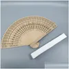Party Favor Vintage Style Wood Folding Fan Chinese Pattern Art Craft Gift Personalized Engraved Handmade Wooden Fold Hand Fans Drop De Dhx61