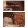 女性のためのGetshow Auburn Wigs Long Curly Lace Lace Wig Dark Roots Hair Side Part