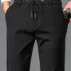 Pantalons pour hommes Hommes Jambe droite Dstring Taille Pantalon de survêtement respirant avec poches latérales élastiques pour livraison quotidienne Vêtements Vêtements Otstg