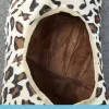 Giocattoli Tunnel per gatti Stampa leopardata Crinkly 3 modi Tunnel per animali domestici Gattino Gioca giocattolo con palla Tubo tunnel pieghevole per gatti piccoli, medi e grandi