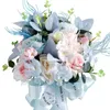 装飾的な花ブライダルスローロマンチックセレモニーパーティーバックグラウンド多機能のための装飾花シルクウェディングブーケ