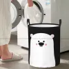 Paniers drôles kawaii animal visage de linge sale panier pliant de sac de grande capacité vêtements de rangement de jouets enfants organisateur de seau avec poignées