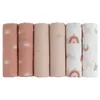 Gllquen Baby Cotton Muslin Swaddle Reeceing Blankets Burp Cloths Squares Boring Soft Soft for Boy Girl Born 28x28 240311