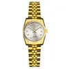 Fashion Diamond Inlaid Gold Steel Band Non Mechanical Women's Watch
