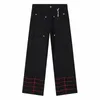 Pantalon imprimé araignée pour hommes Harajuku Hip Hop Baggy Jeans rétro pantalon droit ample broderie graphique pantalon de survêtement ample I7Vf #