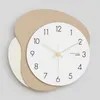 Wandklokken Geel Wit Minimalistisch Slaapkamer Naaldhout Modern Schattige Handen Reloj De Pared Para Sala Live Room Decor