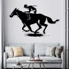 Autocollants équitation courses de chevaux Stickers muraux Sport équestre hippodrome écuries décor vinyle décalcomanies maison chambre salon habiller