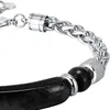 Charme pulseiras pulseira masculina pulseira de pulso da esposa moda pulseira pais dia corrente de aço inoxidável para o dia dos namorados