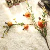 Decorative Flowers Pomegranate Fruit Simulation Bean Branch Berry Flower Home Decoration Bamboo Artificial GN243