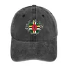 Berets Dominica National Flag Splash Cowboy Hat Rave | -F- | Kvinnors stranduttag 2024 män