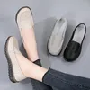 Casual Shoes 2024 Women Flats Genuine Leather Woman Loafers Slip On Ballet Ballerines Walking Plus Size