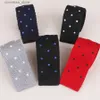 Neck Ties Neck Ties Hot Sale Mens Dot Knitted Ties Embroidered 15 Colors Fashion Neck Ties for Men Adult Pattern Male Cravater Wedding Mens Tie Y240325