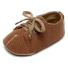 Babyschoenen Baby Baby Jongens Meisjes Mocassins Sneakers Tie-Up Zachte Zool Platte Schoenen Prewalker Antislip Walker