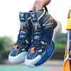 Basketbol ayakkabıları orijinal erkek ayakkabısı en kaliteli mavi spor ayakkabı adam konfor nefes alabilen yüksek antrenman bot sepeti homme