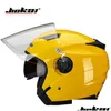 Motorhelmen Nieuwe Ridder Veiligheidsbescherming Jiekauble Lens Half Gezicht Motorhelm Van Abs Pc Maat M L Xl Xxl Drop Delivery Auto Otp7I