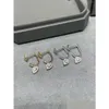 Stud Earrings 2024 Trend Classic High Qiaty Luxury Jewelry For Women Water Drop With Zircon Pure 925 Sliver Delivery Otlc7