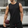 Ny Sport Running Men's Tank Top Quick-Torking Sleevel Training O Neck T-shirt Men Basketball Gym Fitn Bodybuilding Vest N2ll#