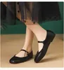 Elegant Spring Woman Square Toe Solid Lolita Loafers Black Ballerina Party Flats Kawaii Barefoot Designer Mary Jane Shoes 240320