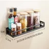 Racks Spice Rack Wall Mount Kitchen Spice Organizer Storage Shelf PunchFree Shelves Holder for Kitchen Wall Bathroom Household Items