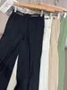 Spodnie damskie sprężyna cienka sekcja jedwabna wełna elastyczna talia swobodne proste spodnie