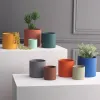 Jardinières Simple coloré en céramique Pot de fleur Succulent Pot planteur décor à la maison ornements de bureau décoration de jardin bonsaï plante Pot