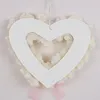 Dekorativa blommor Alla hjärtans dag White Rose Garland 2024 Kärleksbröllopsscendekoration Props Romantic Heart Shaped Decor