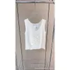 24 Summer New Fashionable 3D Unique Hook Flower Short Style Underlay Sleeveless Knitted Tank Top
