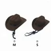 Abbigliamento per cani Cappello da cowboy per cani di piccola taglia Gatti Moda Pet Berretto occidentale Puntelli cosplay di Natale Universale