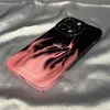 Handyhüllen Hülle für IPHONE13PROMAX 14PLUS 14PROMAX IPHONE15 15PRO 15PLUS 15PROMAX einfache blaue und rote Flamme Acryl harte HandyhülleY240325