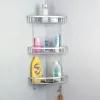 Racks badrumshyllor aluminium dusch triangulär rack förvaring hörnhylla för schampo tvål kosmetisk korghållare 2/3 lager