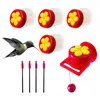 Autres fournitures d'oiseaux Fleurs Forme Poignée Hummingbird Feeder Buveur Plastique Graine et eau Fenêtre extérieure Ventouse