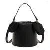 Evening Bags Brand Drawstring Bucket For Women Leather Shoulder Bag Luxury Purse And Handbag Designer Crossbody High Quality Satchel