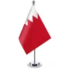 Tillbehör 14x21cm Office Desk Flag of Bahrain Banner Boardroom Table Stand Pole Bahrain Cabinet Flag Set Meeting Room Decor