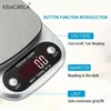 Household Scales 1PCS 5/10KG Stainless Steel LCD Display Food Kitchen Scale Digital Pound For Fruit Meat Baking Cooking Meal Weighing accessories 240322