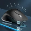 Mouse sem fio bluetooth 24g recarregável 12 cores rgb led mouse ergonômico para jogos para computador gamer laptop ipad 240314