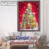 Costure quadrado quadrado de cristal de cristal pintura de natal árvore 5d bordado de bordado cruzado kit de ponto de diamante Arte de diamante decoração de casa 230762