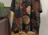 Vestes pour femmes Plus-Taille Vêtements pour femmes Style chinois Lâche Broderie Imprimer Tops Vintage Coton Linge Vêtements d'extérieur Veste de printemps