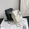 Crossbodytas Designer Fabrikanten Kortingsmerk Lingge Geborduurde draad Kleine tas voor dames Zomer Nieuwe ketting Populaire mobiele telefoon Vierkant