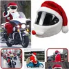 Motorcykelhjälmar hjälm er rolig julhattdekoration Santa Claus P Motorcykel Moto Tillbehör Drop Delivery Automobiles Motorcy OTQLC