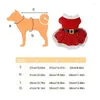 Vêtements de chien Pet Noël Outfit Chiens Chats Hiver Vêtements chauds Brillant Netting Santa Cosplay Costume drôle pour chaton chiot fournitures pour animaux de compagnie